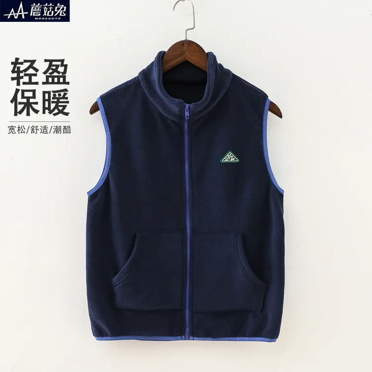男童马甲秋冬保暖摇粒绒背心儿童中大童春秋外穿坎肩宽松潮酷马夹