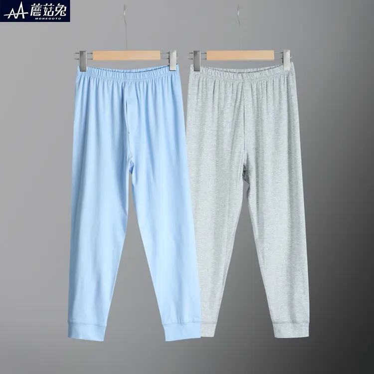 胖男童秋裤薄款宽松加肥加大青少年高腰内穿棉线裤9-15岁男孩衬裤