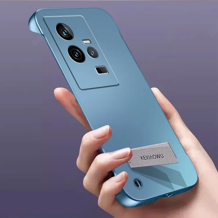 适用VIVOIQOO11手机壳iqoo11pro亲肤感无边框裸机纯色潮支架半包