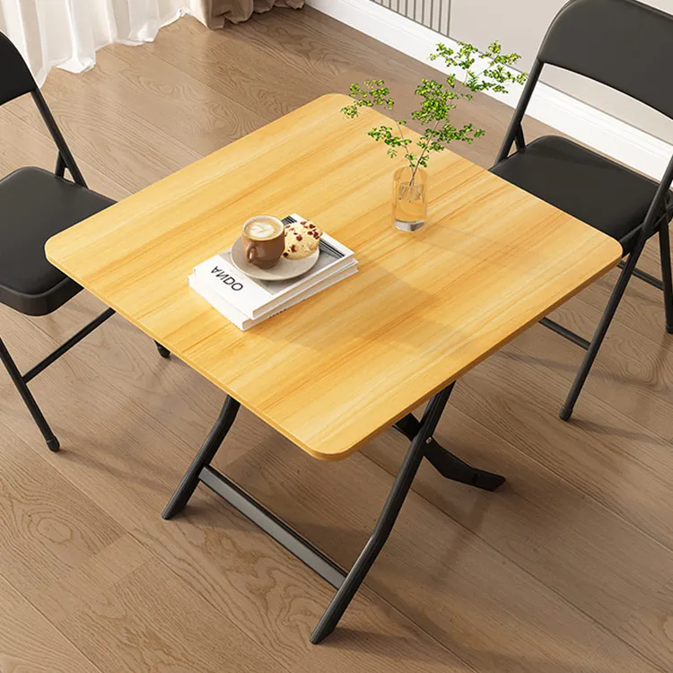 可站立折叠饭桌子简易餐桌阳台户外出租房家用小圆桌小户型便携桌