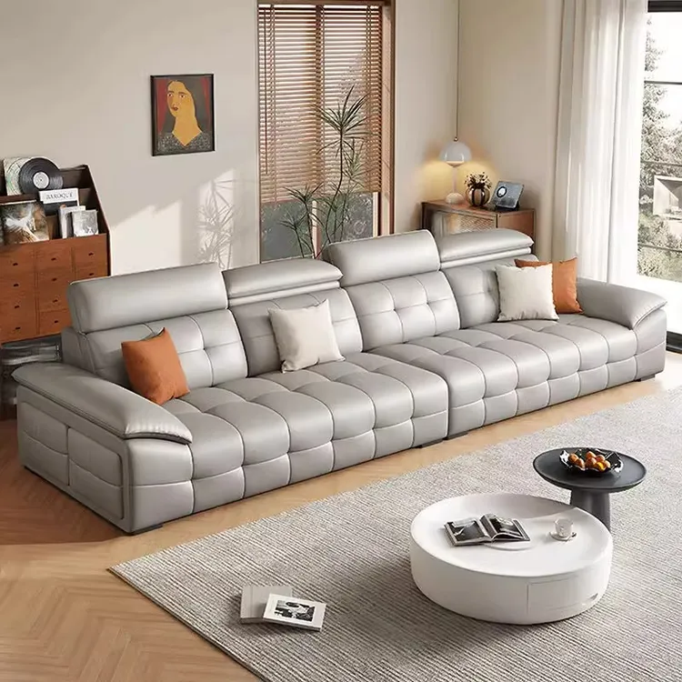 意式皮艺轻奢劳伦斯北欧头层真皮客厅沙发