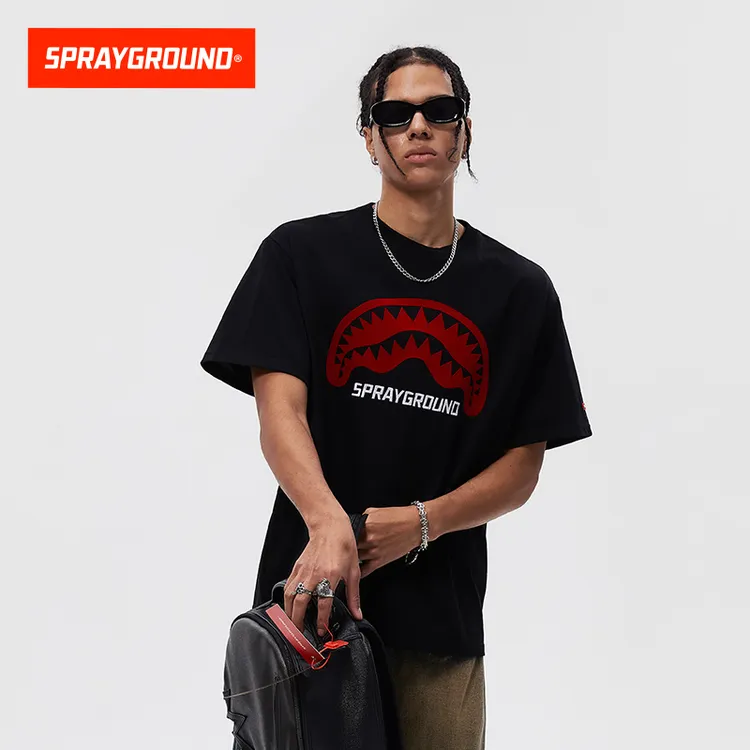 SPRAYGROUND 鲨鱼嘴短袖T恤夏季圆领潮流百搭情侣宽松JM WE020207