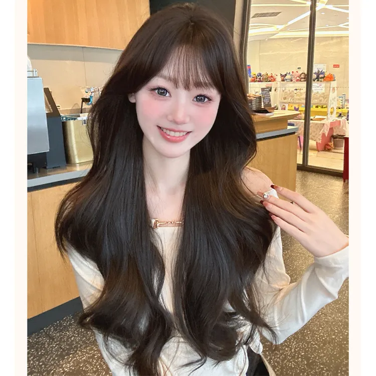 假发女款长发全头长卷发舒适自然发丝整顶中长发大波浪造型假发套