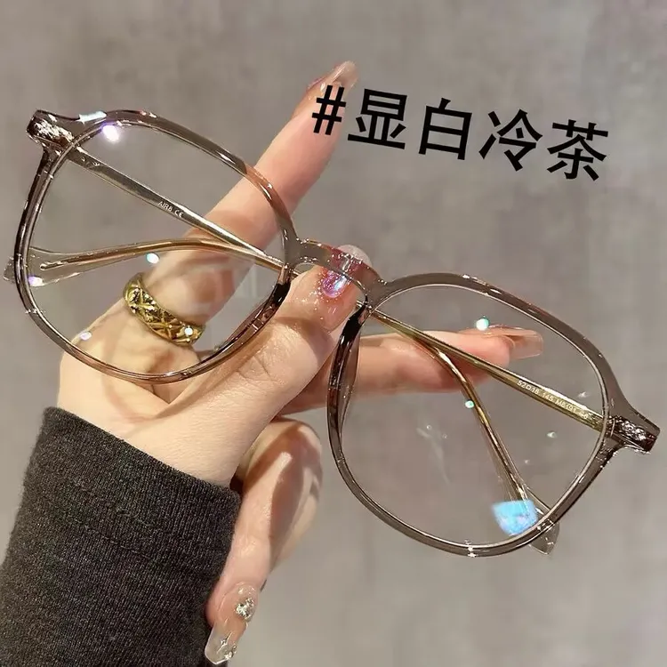 茶色眼镜近视女度数可配镜片网上配眼睛防蓝光素颜神器大框眼镜框