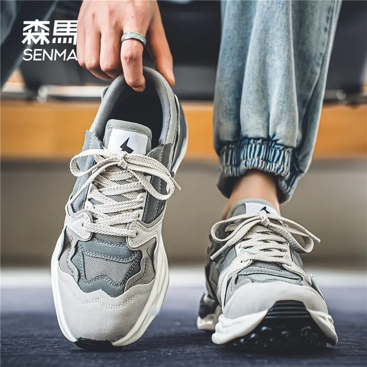 SENMA/森马秋冬男鞋2024春季阿甘运动休闲跑步鞋百搭复古老爹鞋男