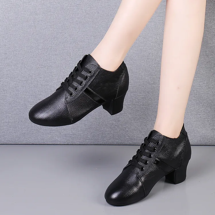 S-777头层牛皮 广场舞 水兵舞 吉特巴舞鞋 四季透气 软底黑色春夏