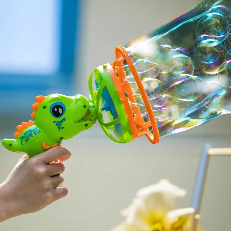 手持电动恐龙儿童泡泡机新款2024泡中泡玩具枪吹大泡泡男女孩户外