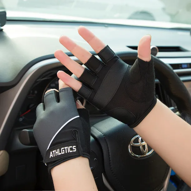 运动健身半指手套男女薄器械哑铃锻炼训练春夏防滑防起茧骑行透气