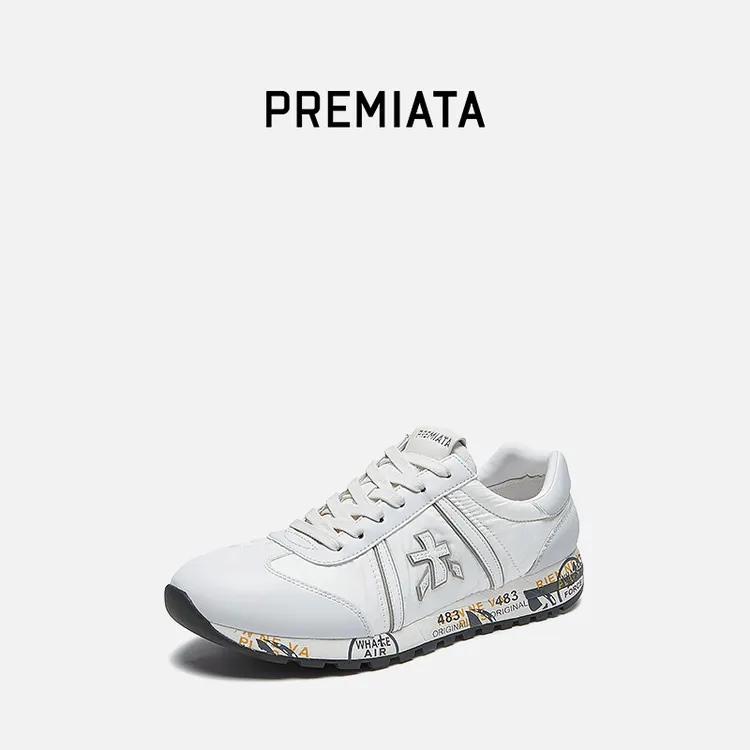 PREMIATA2024年新款米字男鞋小白鞋休闲运动鞋复古483木字鞋87039