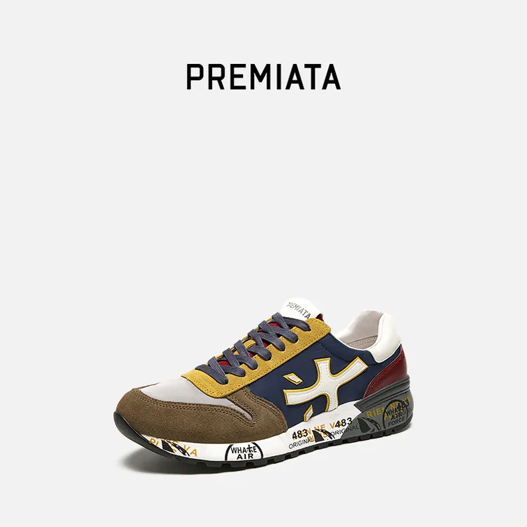 PREMIATA2024年新款复古反绒皮米字男鞋休闲运动鞋483木字鞋87114