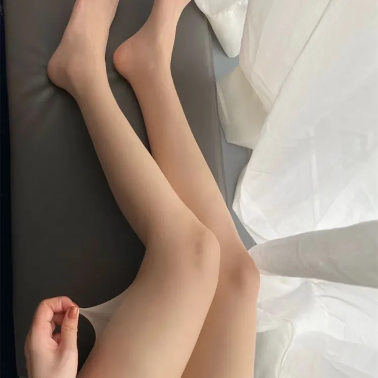 T档隐形超薄无痕肉色美腿丝袜遮瑕打底裤袜女0D超薄黑色长筒袜子
