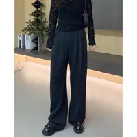 鑫燃KIKI 纯色复古高级感百搭显瘦休闲裤 2653 PPT