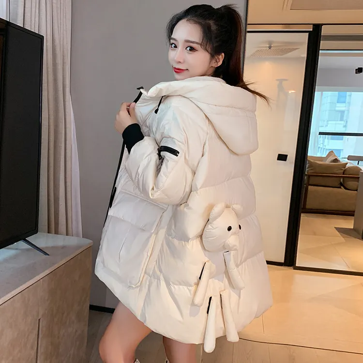 羽绒服女2024年新款冬装宽松韩版时尚学生加厚外套白鸭绒短上衣潮