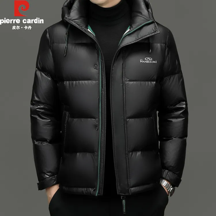 皮尔卡丹90绒子高充绒男士加厚羽绒服冬季面包服抗寒保暖潮牌外套