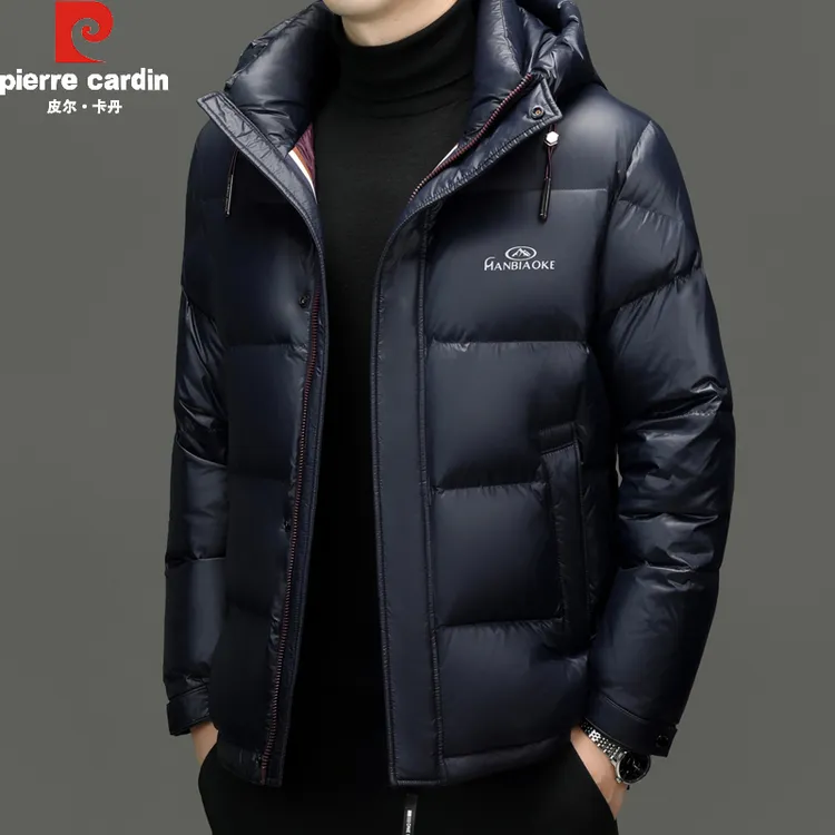 皮尔卡丹90绒子高充绒男士加厚羽绒服冬季面包服抗寒保暖潮牌外套