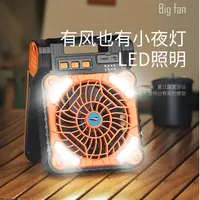 户外露营太阳能风扇USB可充电LED照营地帐篷便携式超强续航大风力