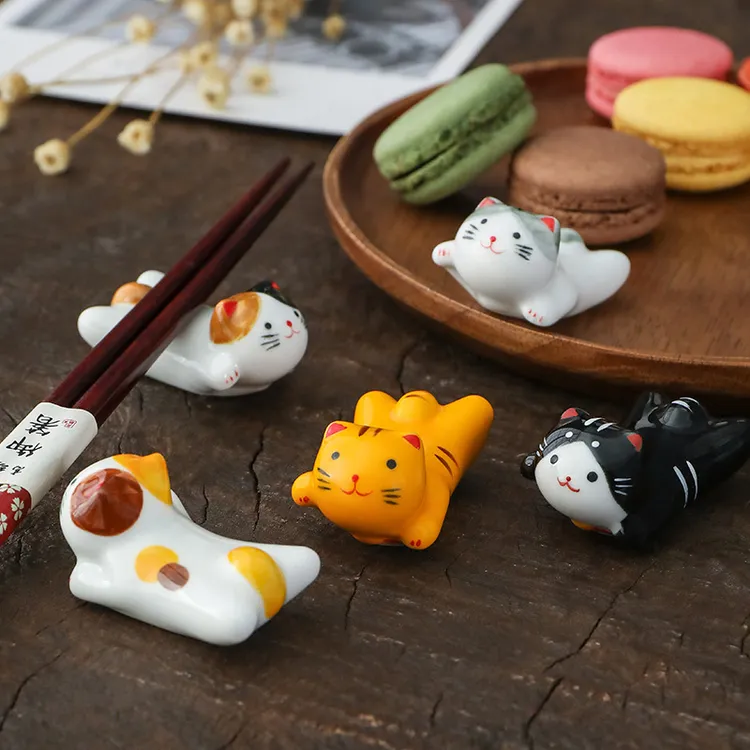 日式杂货摆件可爱日系猫咪创意个性少女心家用陶瓷工艺品