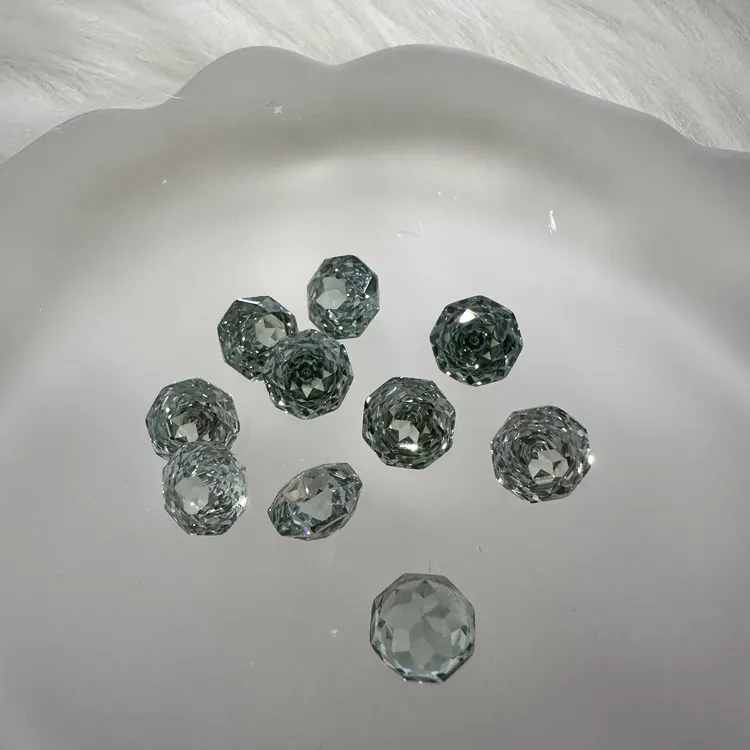 美甲钻饰品尖底8*8冰花千禧八边玫瑰1颗 精工高品质 指甲钻爆闪