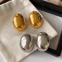 合金耳饰 金属银色夸张大耳环女秋冬轻奢高级感气质耳钉耳饰156