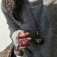 非金属皮质项链 复古皮质零钱包包挂脖项链女毛衣链耳机保护套W04