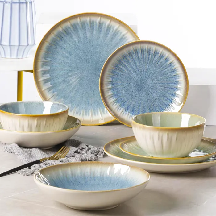 美式时尚简约陶瓷釉下创意餐具套装西餐入住新家必备物件家用