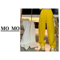 MOMO 【烫钻阔腿香蕉裤】2025新款加厚休闲直筒阔腿裤松紧洋气百搭