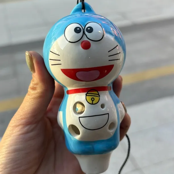 哆啦A梦陶瓷挂件陶笛摆件