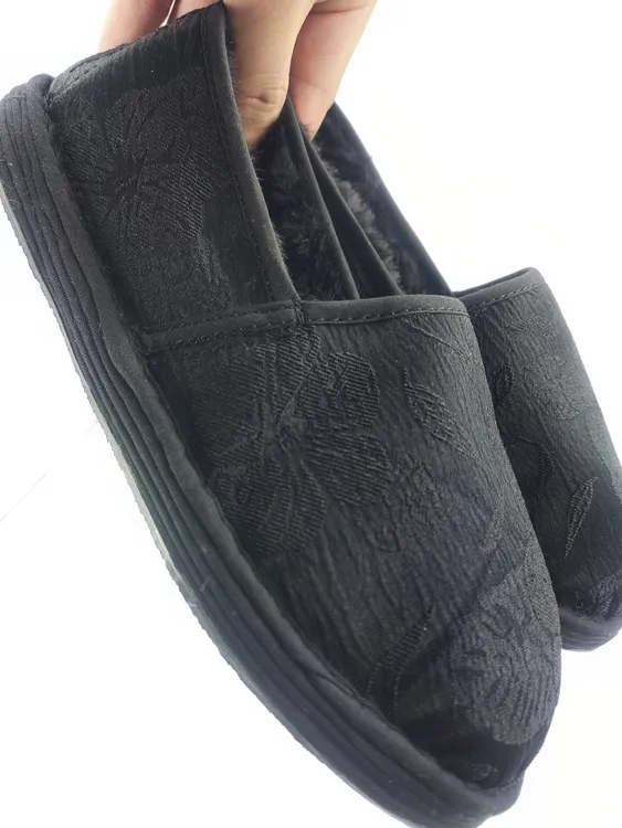 冬季复古加厚保暖棉鞋千层底舒适妈妈鞋男女款