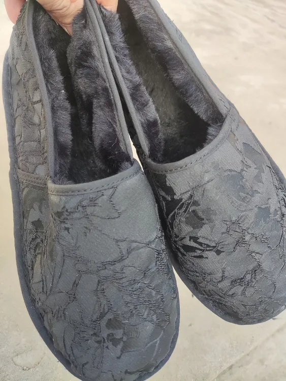 短筒平跟植物花卉冬季时尚雪地靴休闲鞋舒适雪地靴平底牛仔加绒