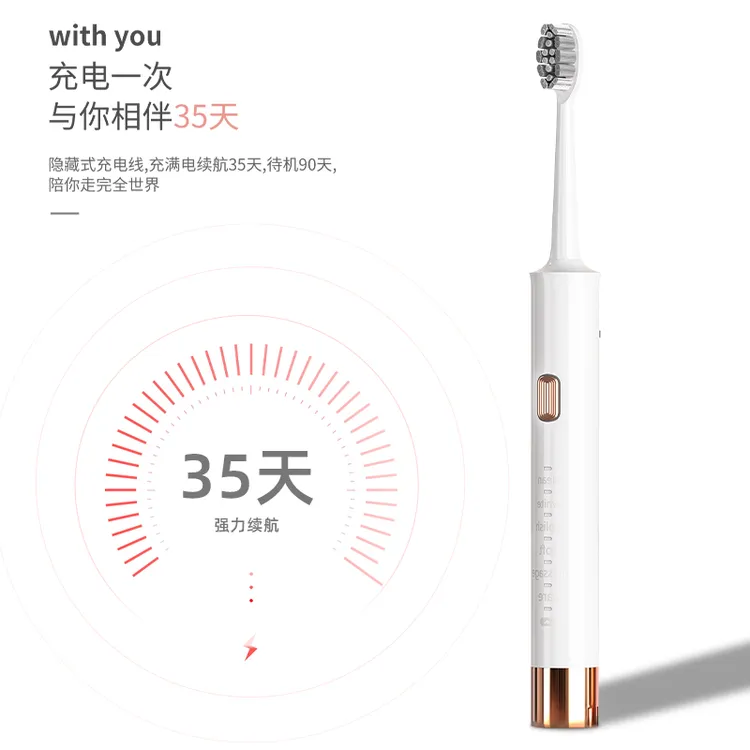 BDM/贝德玛【母亲节】贝德玛成人声波电动牙刷防水全自动六档软毛