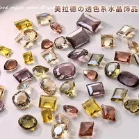 【马上制造局】网红爆款超闪陨石拿铁水晶透钻美甲饰品指甲装饰