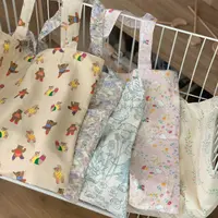 【MJ】双层纱印花手拎包休闲百搭单肩手提袋