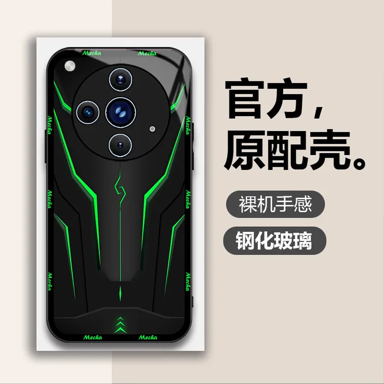 炫酷机甲oppofindx7手机壳钢化玻璃硬防摔直边保护套全包潮牌壳