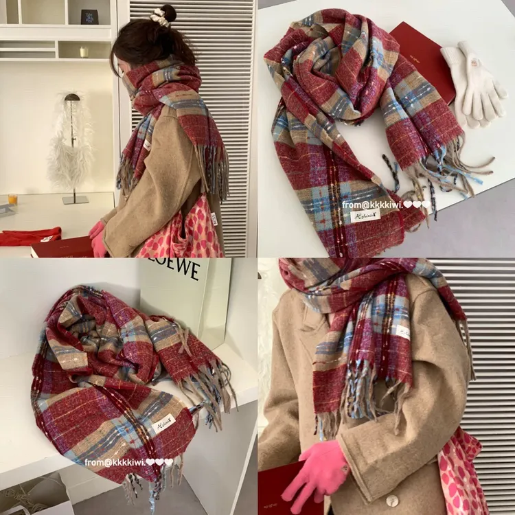 围巾冬季2025新款复古氛围感加厚软糯保暖围脖女学生百搭披肩两用