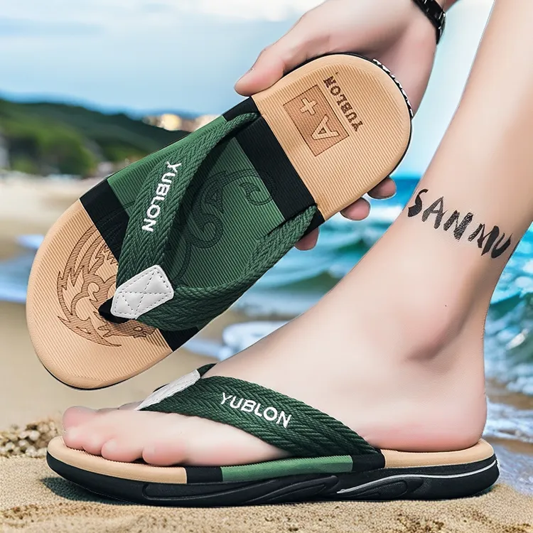 人字拖夏季个性潮休闲夹趾软底凉鞋男士耐磨防滑防臭外穿沙滩凉拖