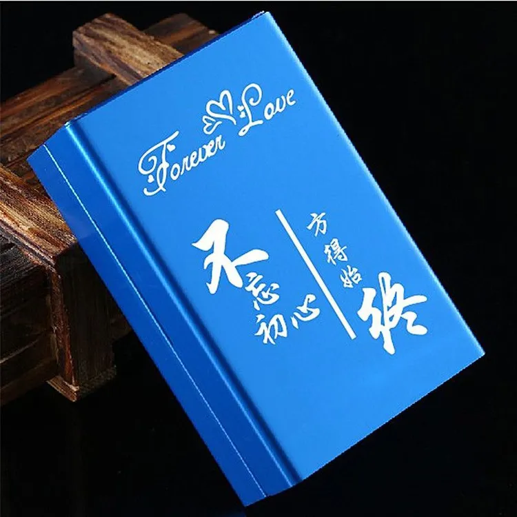 粗支软硬包通用滑盖下拉烟盒铝合金烟盒自卷保护套20支装创意男士