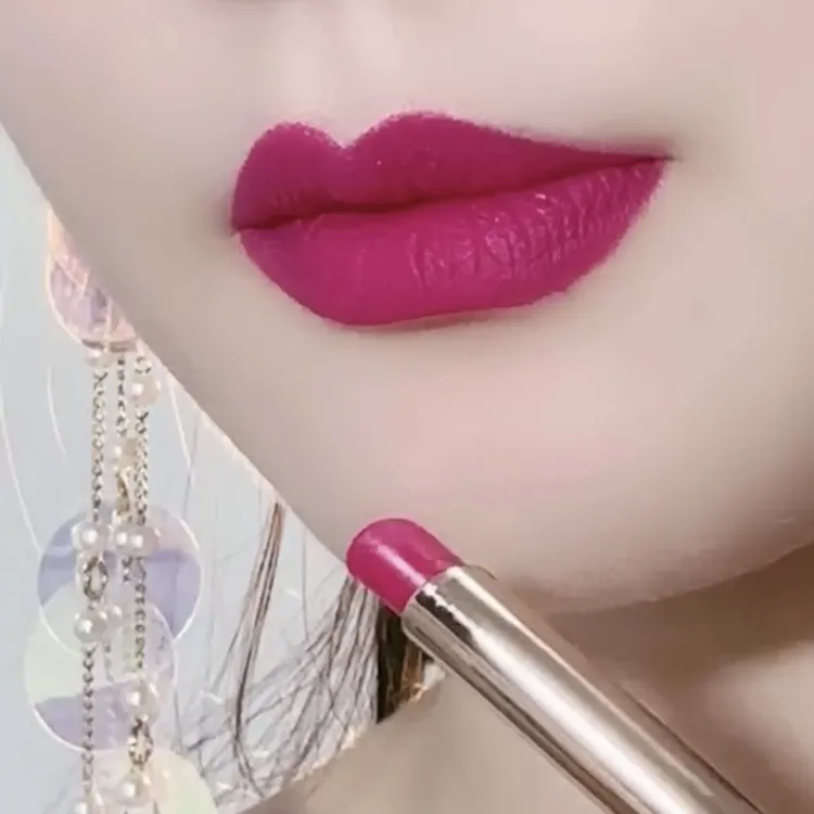 AECE口红防水显白哑光细管不掉色不沾杯不脱色想你玫瑰玫红色正品