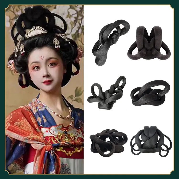 幽兰阁古装假发汉服假发包可变形花神假发髻古风假发演出走秀发包