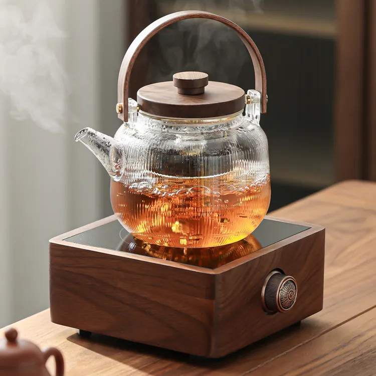 围炉煮茶器具家用送礼全自动一体全套煮茶具套装提梁壶玻璃壶茶壶