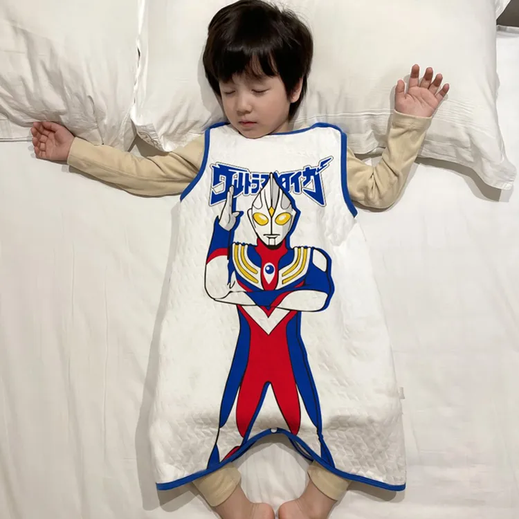男童睡袋背心外穿A类宝宝秋冬奥特曼男夏季不限季节连体衣防踢被