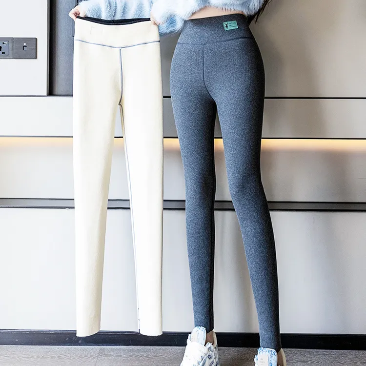冬季加绒加厚打底裤高个子加长版大码胖妹妹200斤高腰弹力女外穿
