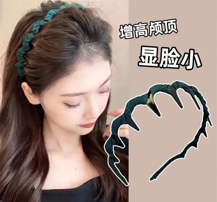 新款6.3/2个网红波浪发箍滑碎发压头发头箍洗脸带齿发卡防显脸小