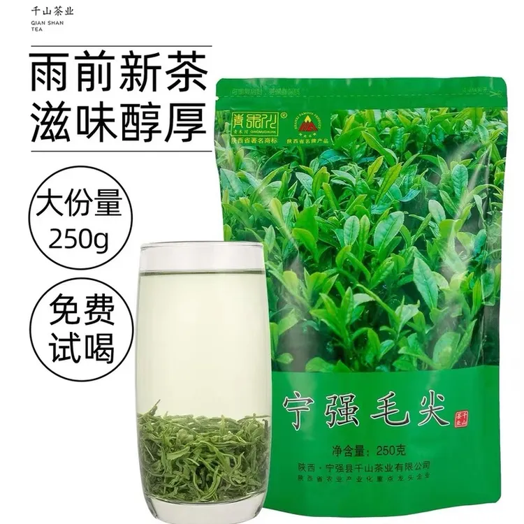 2025春陕南绿茶雨前新茶叶陕西汉中毛尖陕青一级耐泡大袋250g