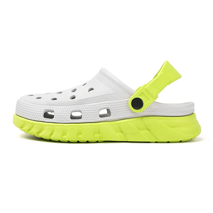 eva踩屎感 外贸男士洞洞鞋夏季外穿厚底防滑包头拖鞋两用开车凉鞋