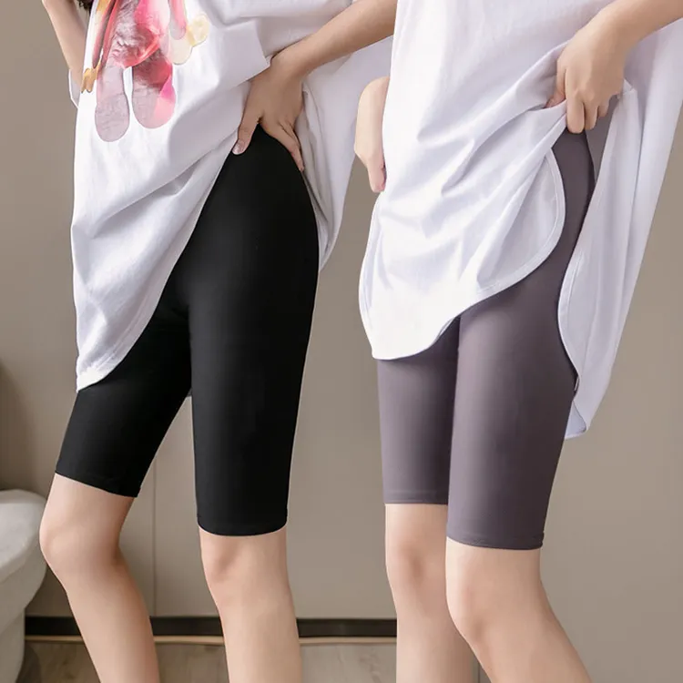 五分冰丝女可外穿中裤女学生紧身高腰安全网红款运动服