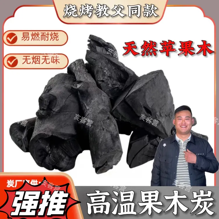 烧烤教父高温果木炭烧烤炭方便工艺户外用烤肉耐烧原木炭烧烤秘籍