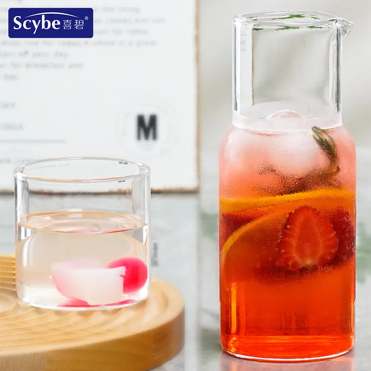 【自播】Scybe/喜碧 一人饮杯壶套装 耐热透明玻璃杯 温酒杯凉水杯