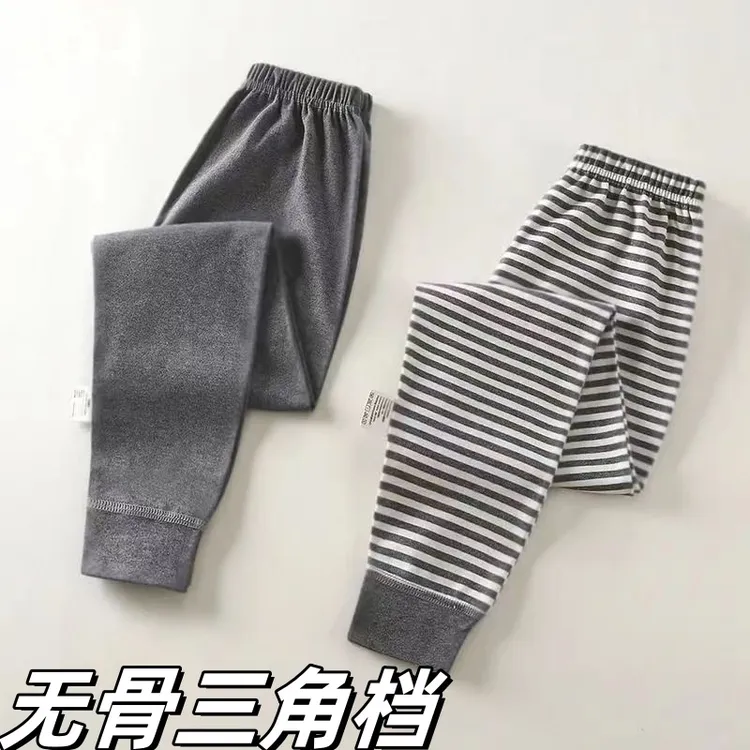 出口质量儿童无骨40支纯棉质秋裤春秋线裤家居中大童单裤a类100棉