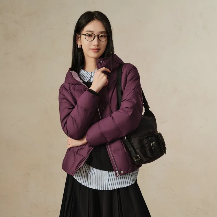 【90%白鹅绒火山岩自发热内里】玖姿安娜蔻KWFD03339外套2025冬新款