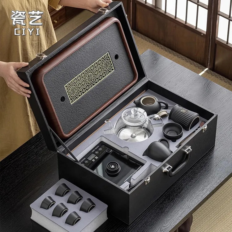 功夫茶具套装高端全套家用自动烧水茶盘陶瓷泡茶壶茶杯新款礼盒装